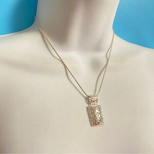 Thailand Silver Filigree Pendant Necklace On Chain